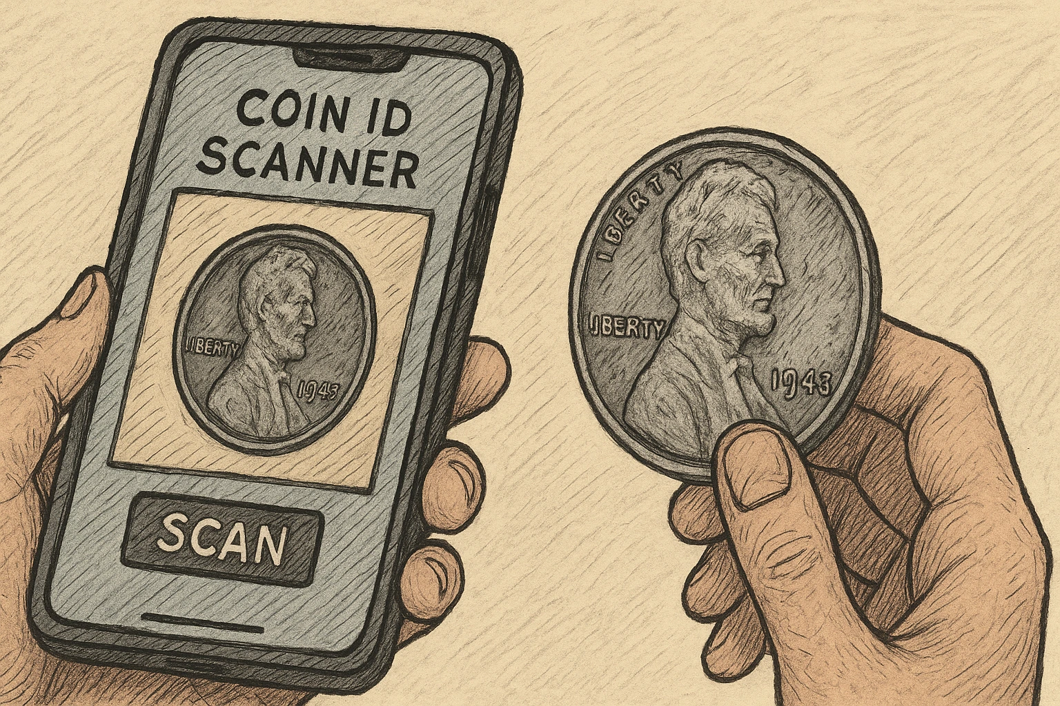 A steel penny is scanned via the Coin ID Scanner.
