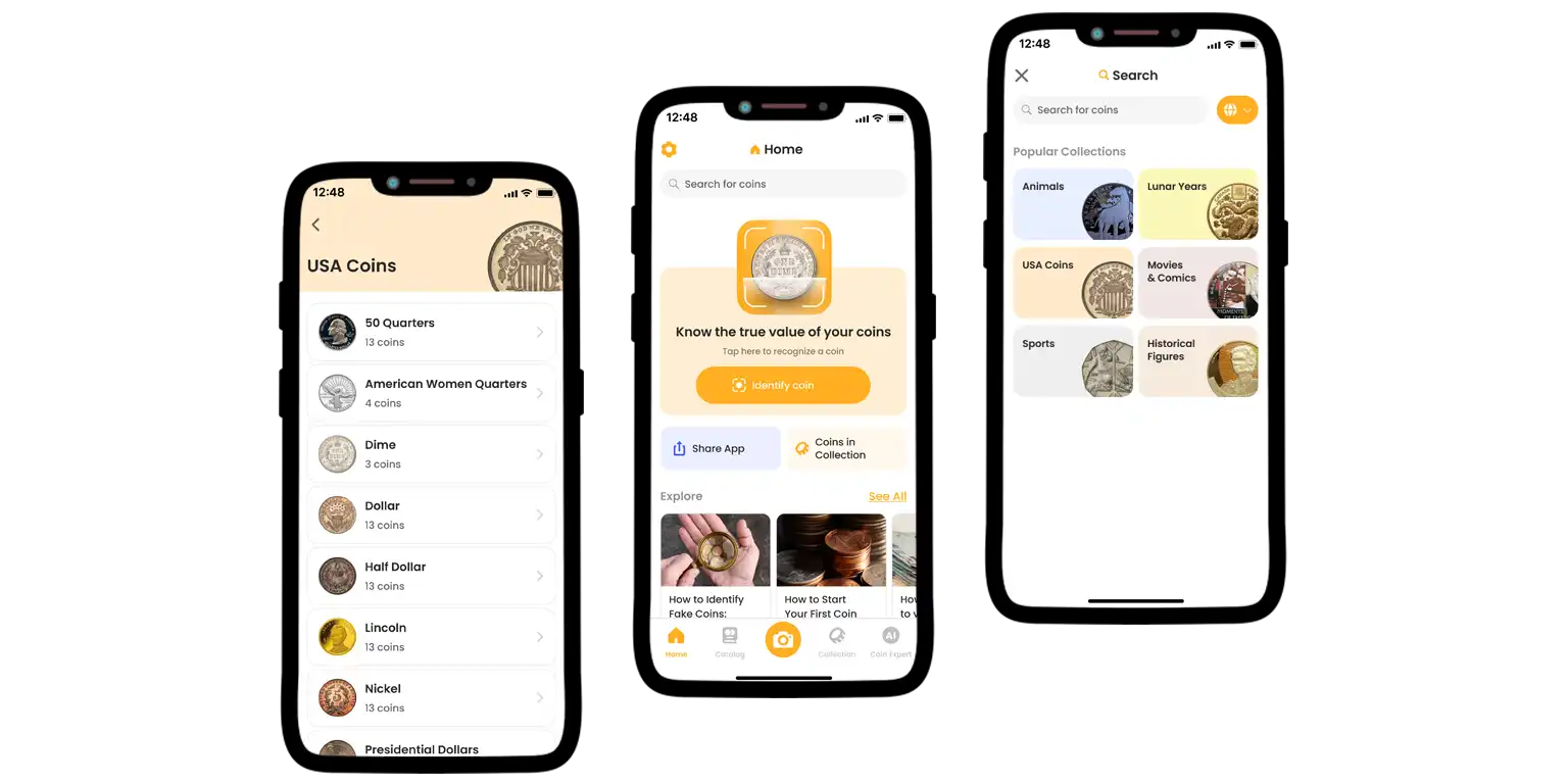 Observing Coin ID Scanner interface.